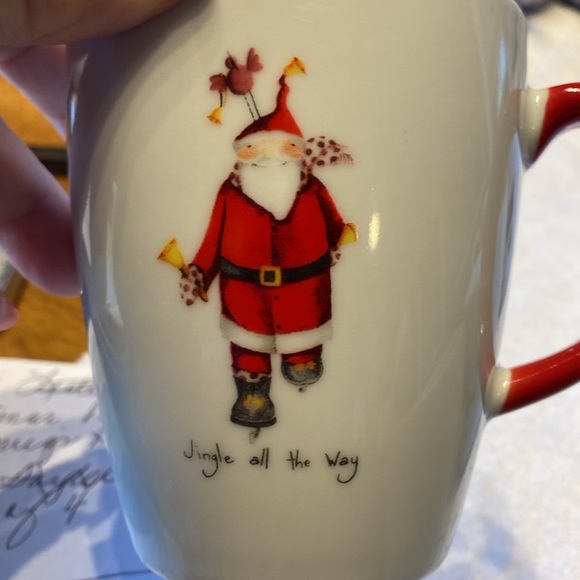 Oneida Christmas mugs. Little St Nick Debbie Taylor Kerman. NWOT set of 4 - Picture 4 of 6